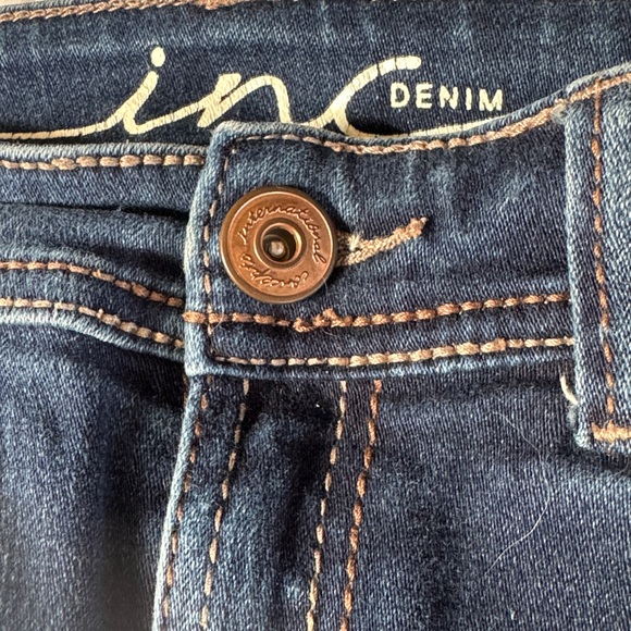 INC International Concepts Dark Blue Low Rise Boot Leg Jeans - Picture 10 of 10